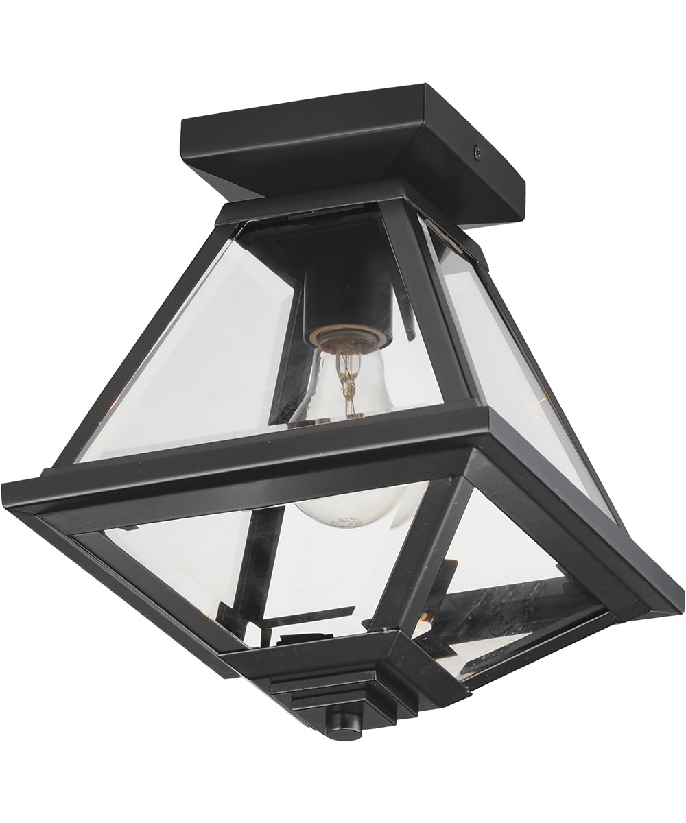 Prism 9 inch Outdoor Flush Mount Black