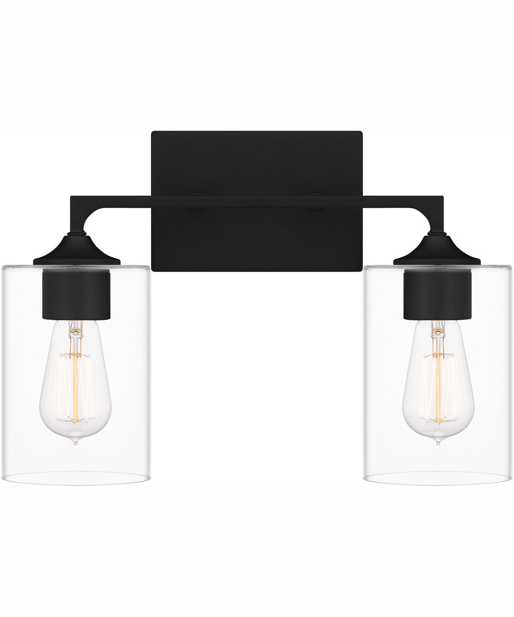 Prescott Medium 2-light Bath Light Matte Black