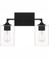 Prescott Medium 2-light Bath Light Matte Black