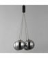Burst 4-Light LED Pendant - Smoke Black