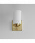 Deven 1-Light Wall Sconce Satin Brass