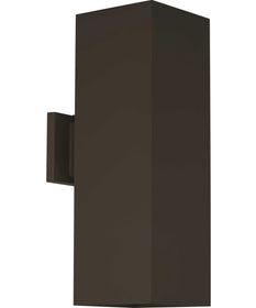 6" LED Square Up/Down Outdoor Wall Mount Fixture Antique Bronze