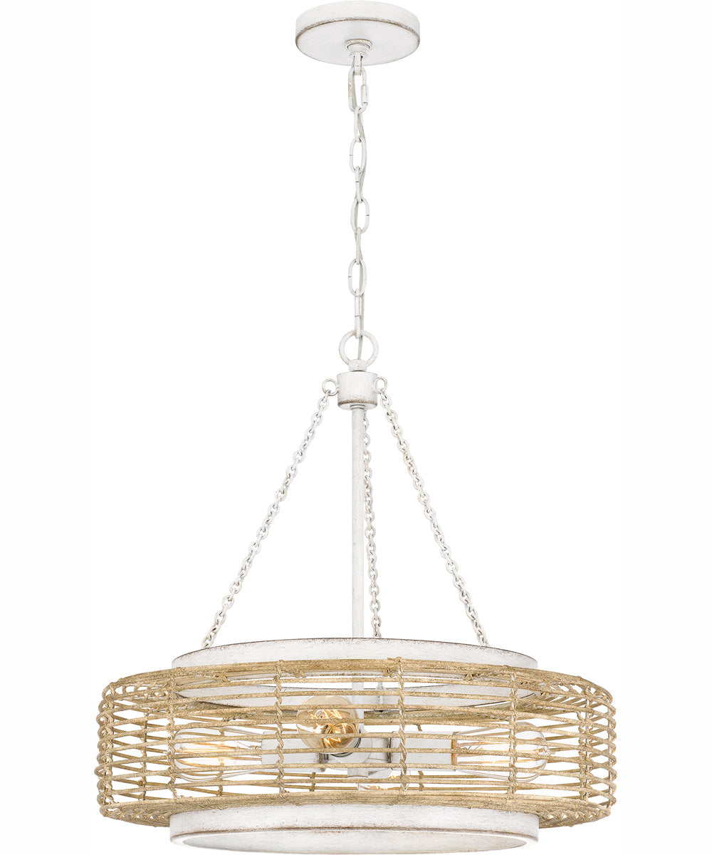 Quoizel Pendant 4-light Pendant Antique White