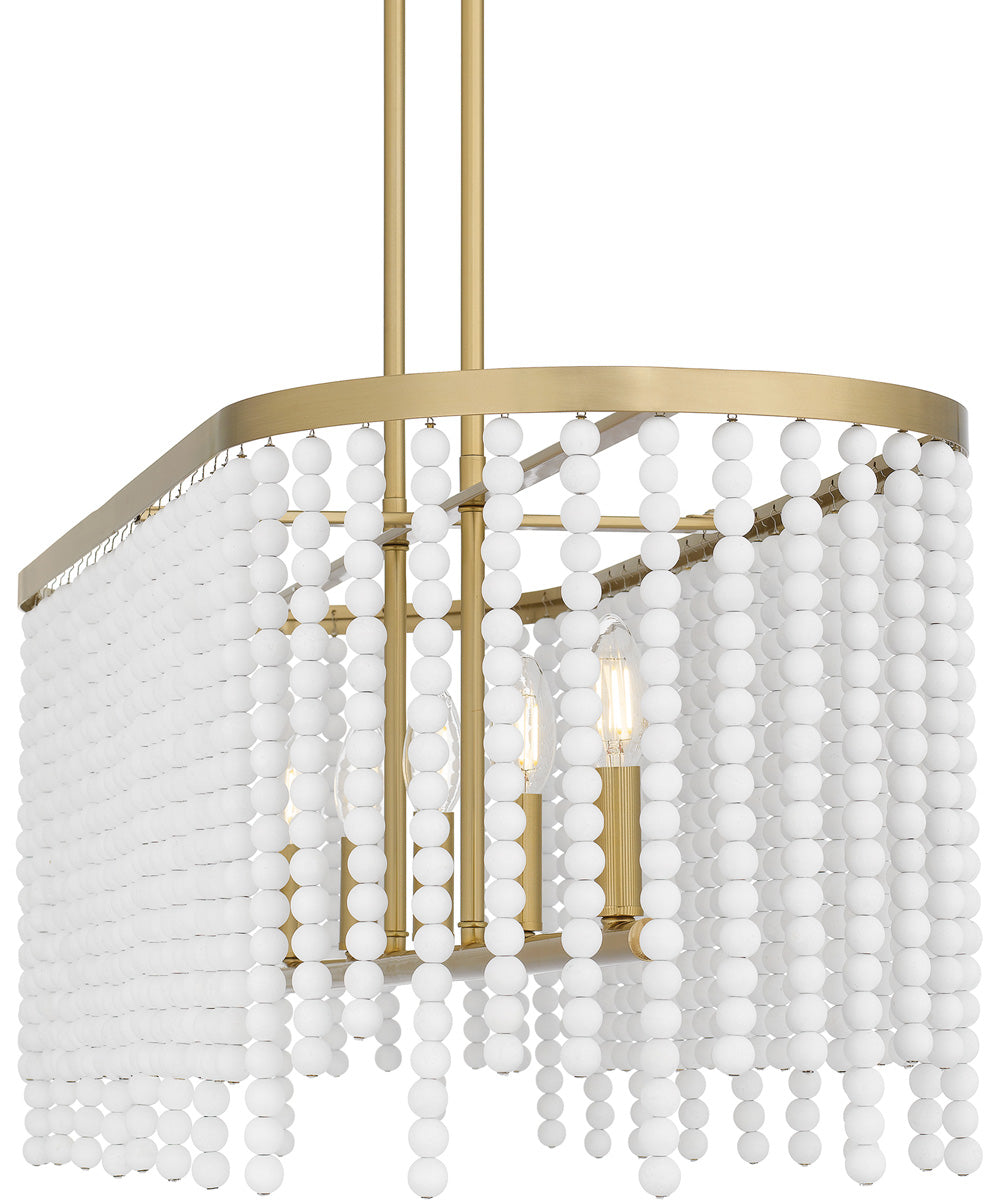 Apelle Medium 5-light Island Light Aged Brass