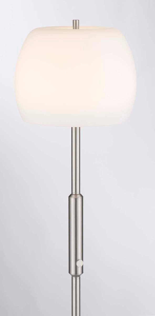 59"H Pear LED Floor Lamp  Nickel-Matte