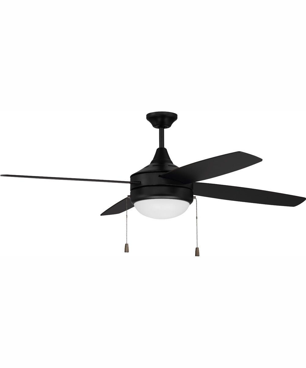 52" Phaze 4 Blade 2-Light Ceiling Fan Flat Black
