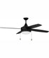 52" Phaze 4 Blade 2-Light Ceiling Fan Flat Black
