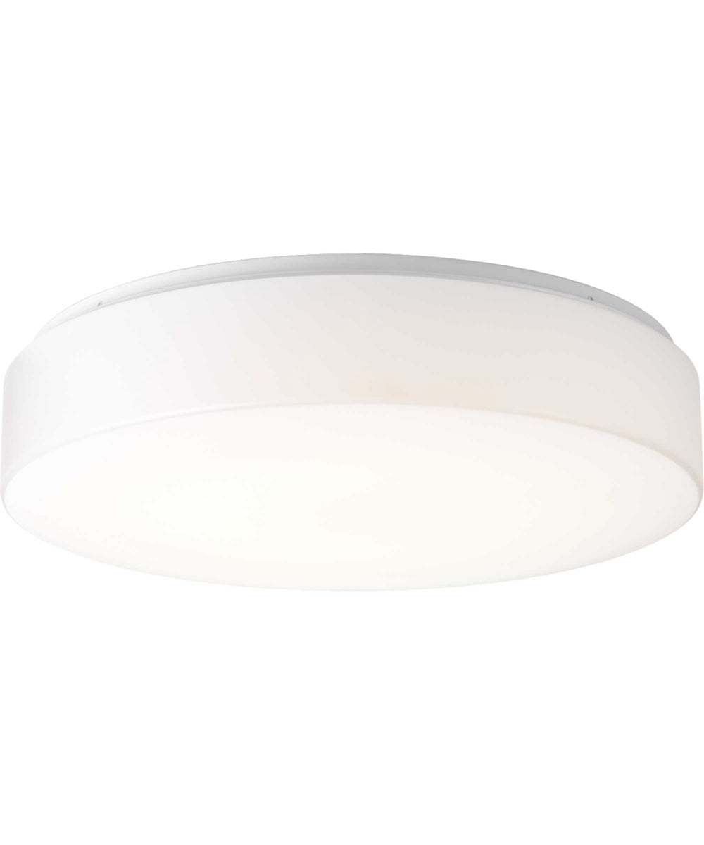 1-Light 17" LED Drum Flush Mount White