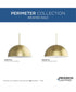 Perimeter 1-Light Mid-Century Modern Pendant with metal Shade Brushed Gold