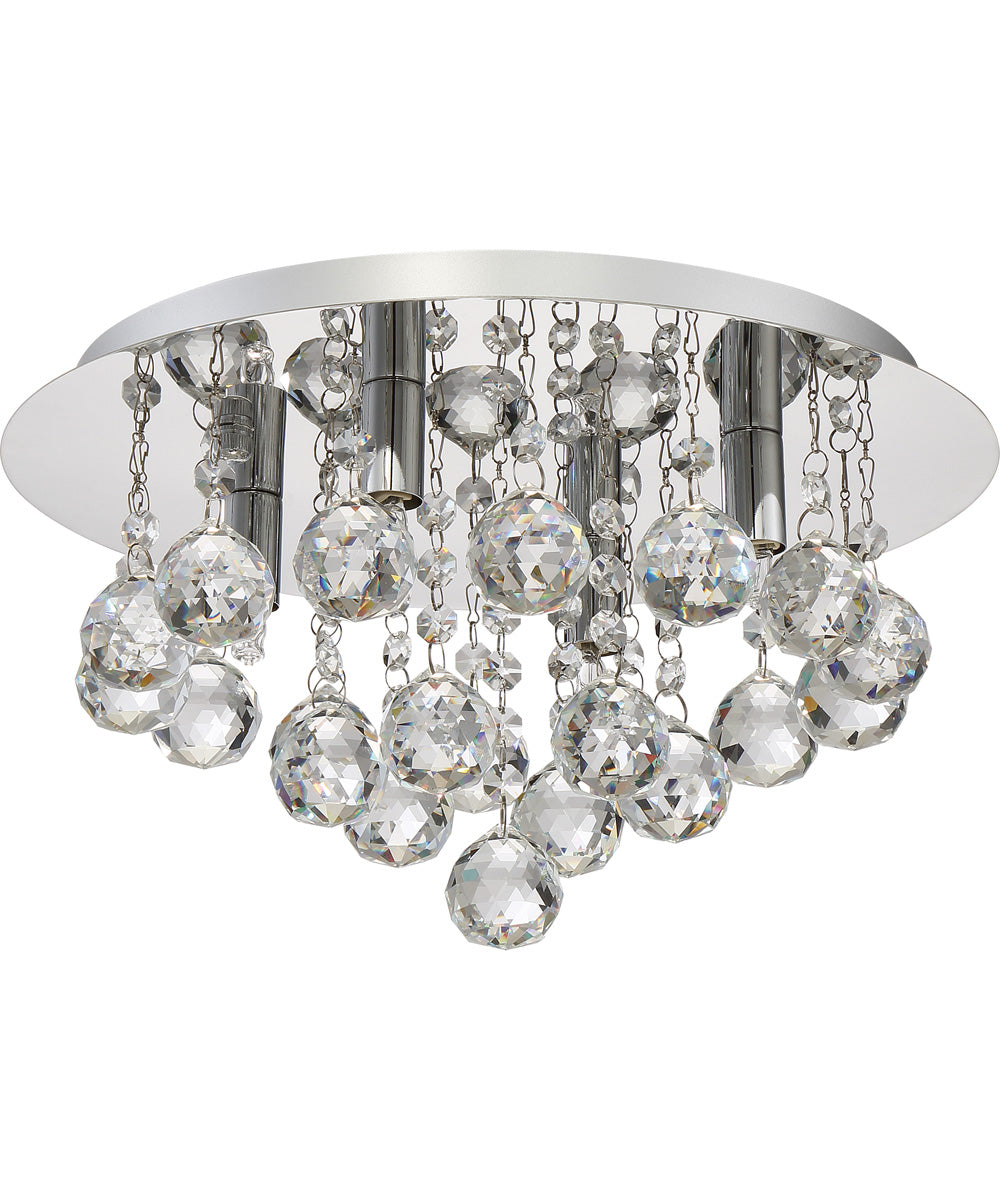 Bordeaux Medium 4-light Flush Mount Polished Chrome