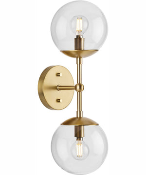 Atwell 2-Light Mid-Century Modern Wall Sconce Brushed Bronze