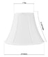 14"W x 11"H SLIP UNO FITTER White Bell Shantung Lampshade