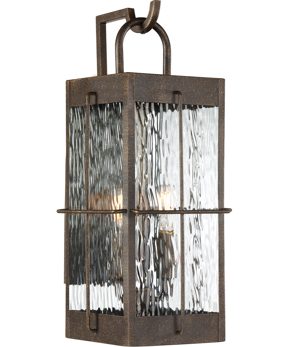 Ward Large 2-light Outdoor Wall Light Gilded Bronze