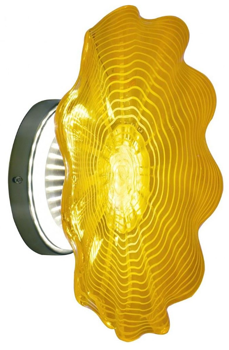 Tawney Gold 20 Inch D Led Hand Blown Art Glass Wall Light Fixture