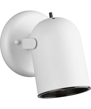 1-Light Multi Directional Wall Fixture with On/Off switch White