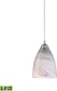 5"W Pierra 1-Light LED Pendant Satin Nickel/Creme Glass