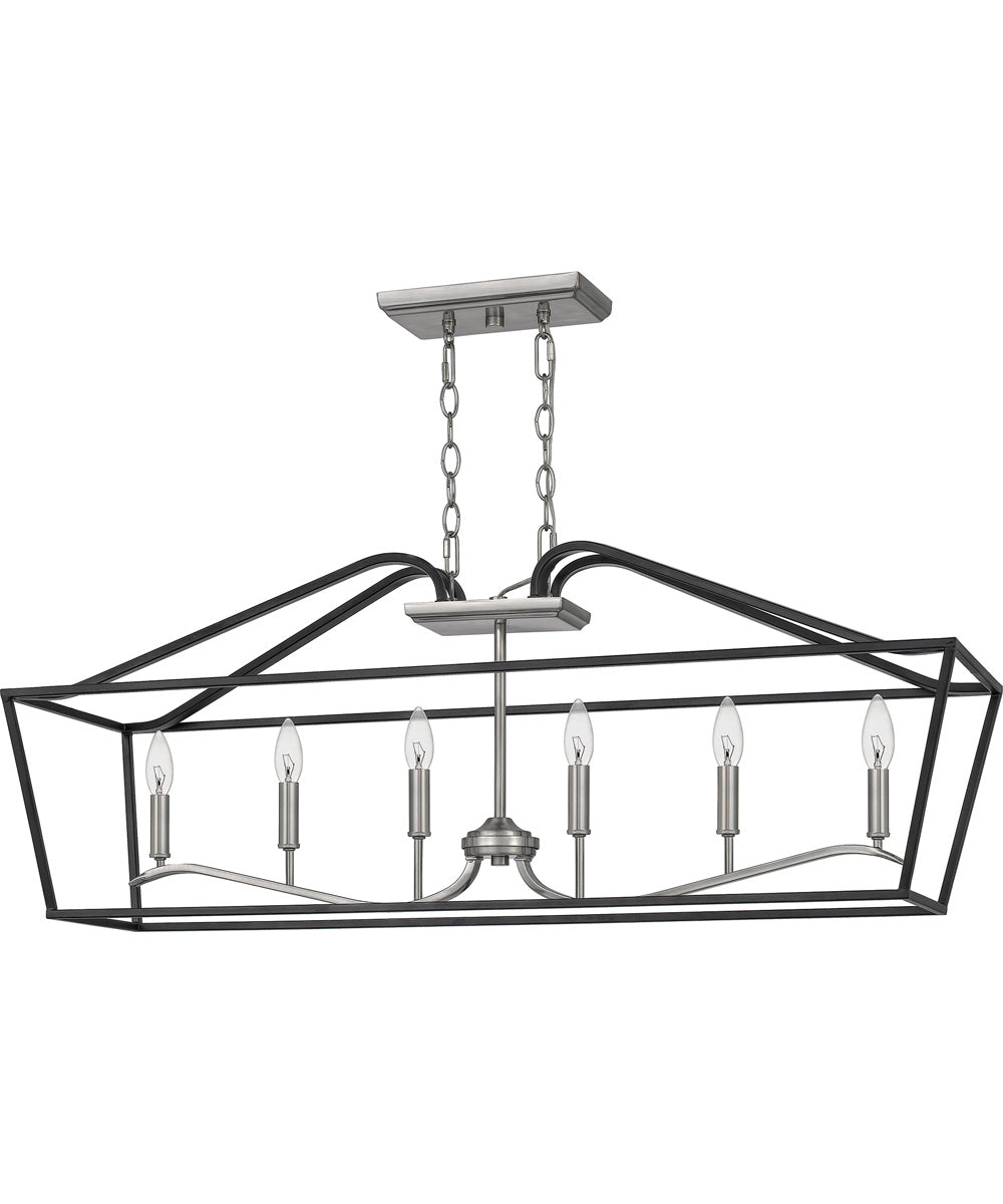 Catalina 6-light Island Light Matte Black