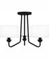 Quoizel Semi-Flush Mount Large 3-light Semi Flush Mount Matte Black