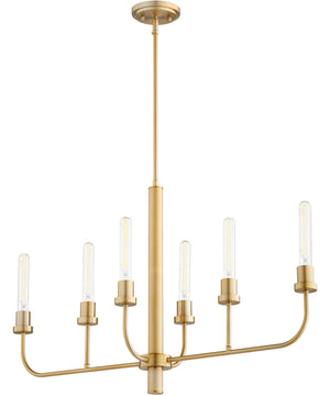 Sheridan 6-light Chandelier Aged Brass