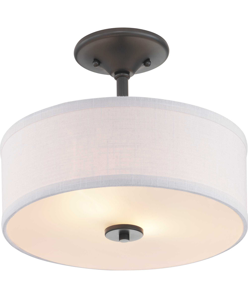 Inspire 13" 2-Light Semi-Flush Graphite