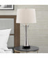 Gavino 2-Light 2 Pack-Table Lamp Brushed Nickel/Black/Fabric Shade With Usb