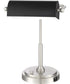 Caileb 1-Light Led Desk/Table Lamp Brushed Nickel/Black Shade
