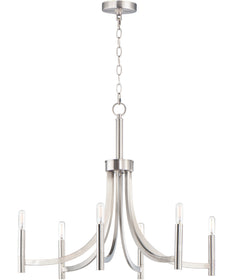 28"W Lyndon 6-Light Chandelier Satin Nickel