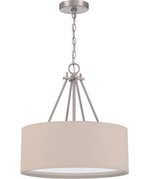 Duke 3-Light Pendant Brushed Polished Nickel