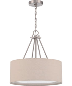 Duke 3-Light Pendant Brushed Polished Nickel