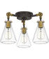 McCall 3-light Semi Flush Mount Western Bronze