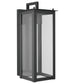 Hunt 1-Light Outdoor Wall Mount Rain or Shine - Black with Clear Glass