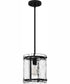 Fortress Small 1-light Mini Pendant Earth Black