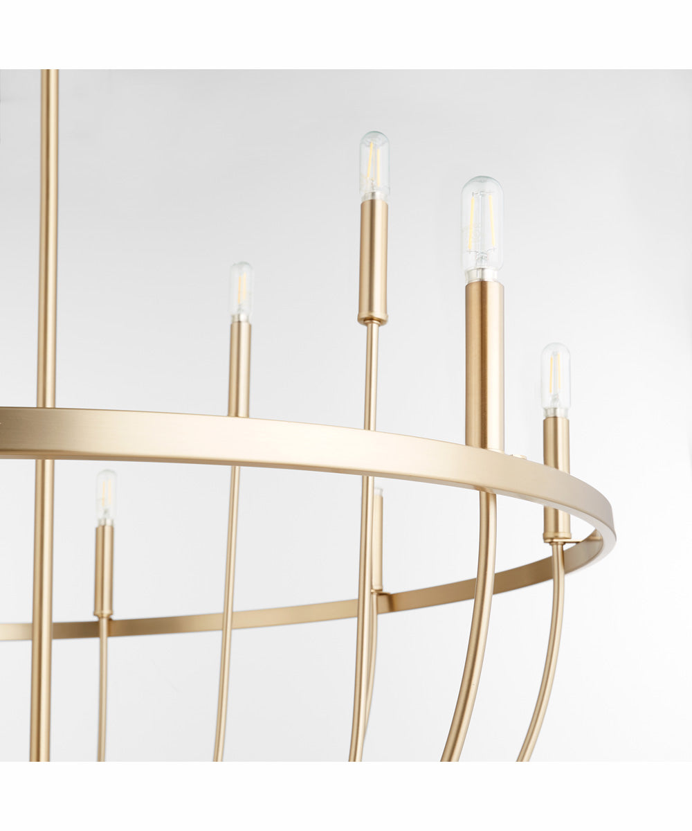 Tribute 12-light Chandelier Aged Brass