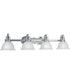 Madison 4-Light Etched Glass Traditional Bath Vanity Light Polished Chrome