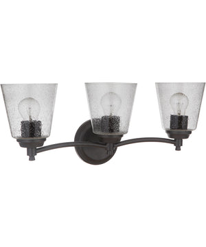 Tyler 3-Light Bath Vanity Light Flat Black