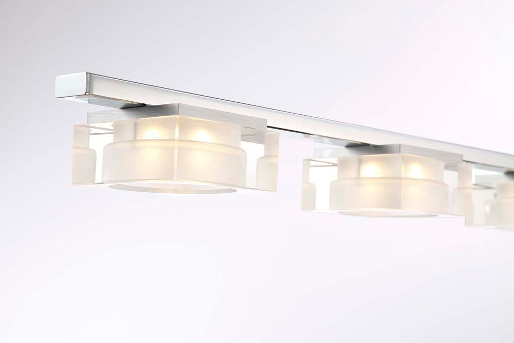 45"W Brooklyn LED Pendant Chrome