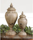 18"H Brisco Carved Wood Finials Set of 2