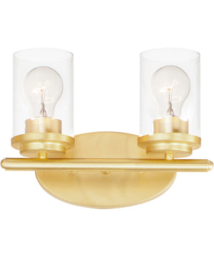 Corona 2-Light Bath Vanity Satin Brass
