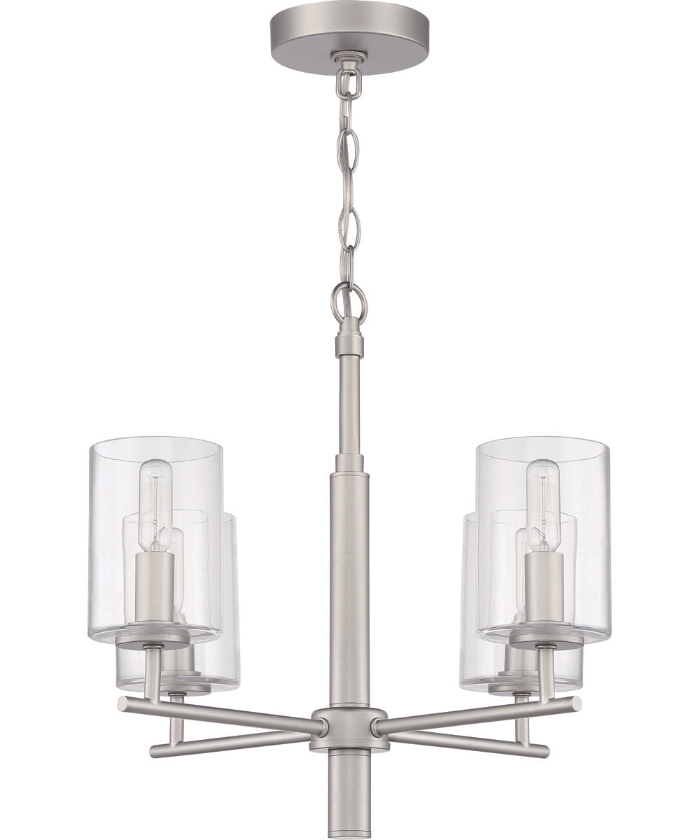 Hailie 4-Light Chandelier Satin Nickel