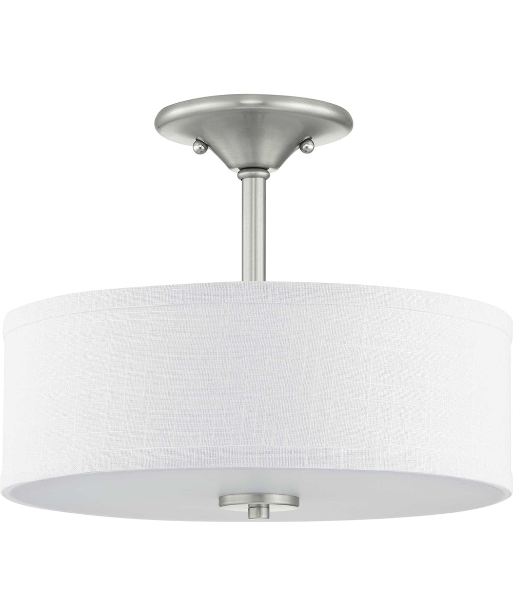 Inspire 13" 2-Light Semi-Flush Brushed Nickel