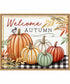 Framed Welcome Autumn by Elizabeth Tyndall Canvas Wall Art Print (28  W x 23  H), Sylvie Maple Frame