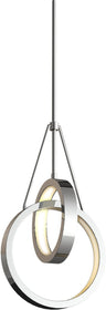 12"W Anello 2-Light LED Pendant Light Chrome