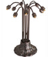 24" High Stained Glass Pond Lily 10 Light Table Lamp