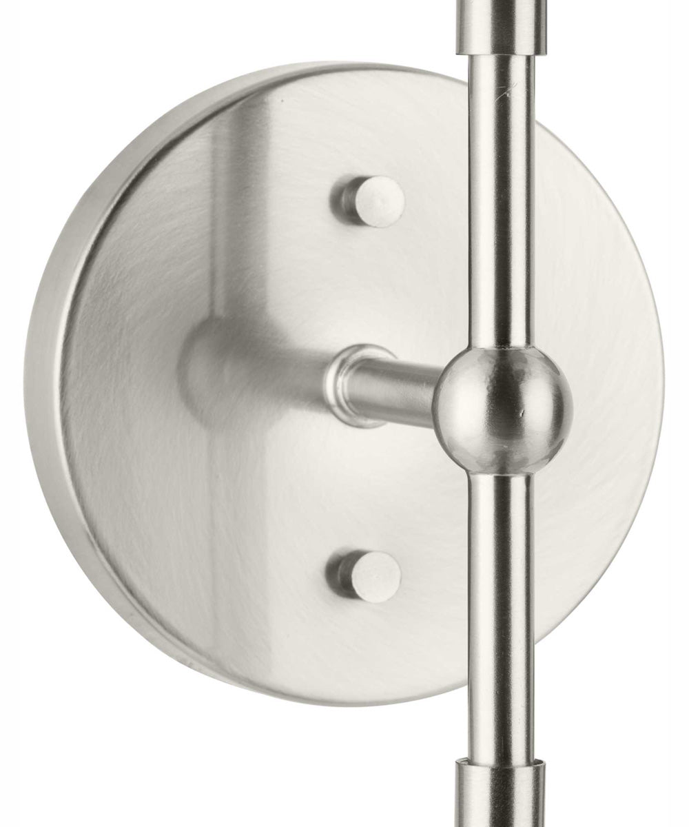 Atwell 2-Light Mid-Century Modern Wall Sconce Brushed Nickel