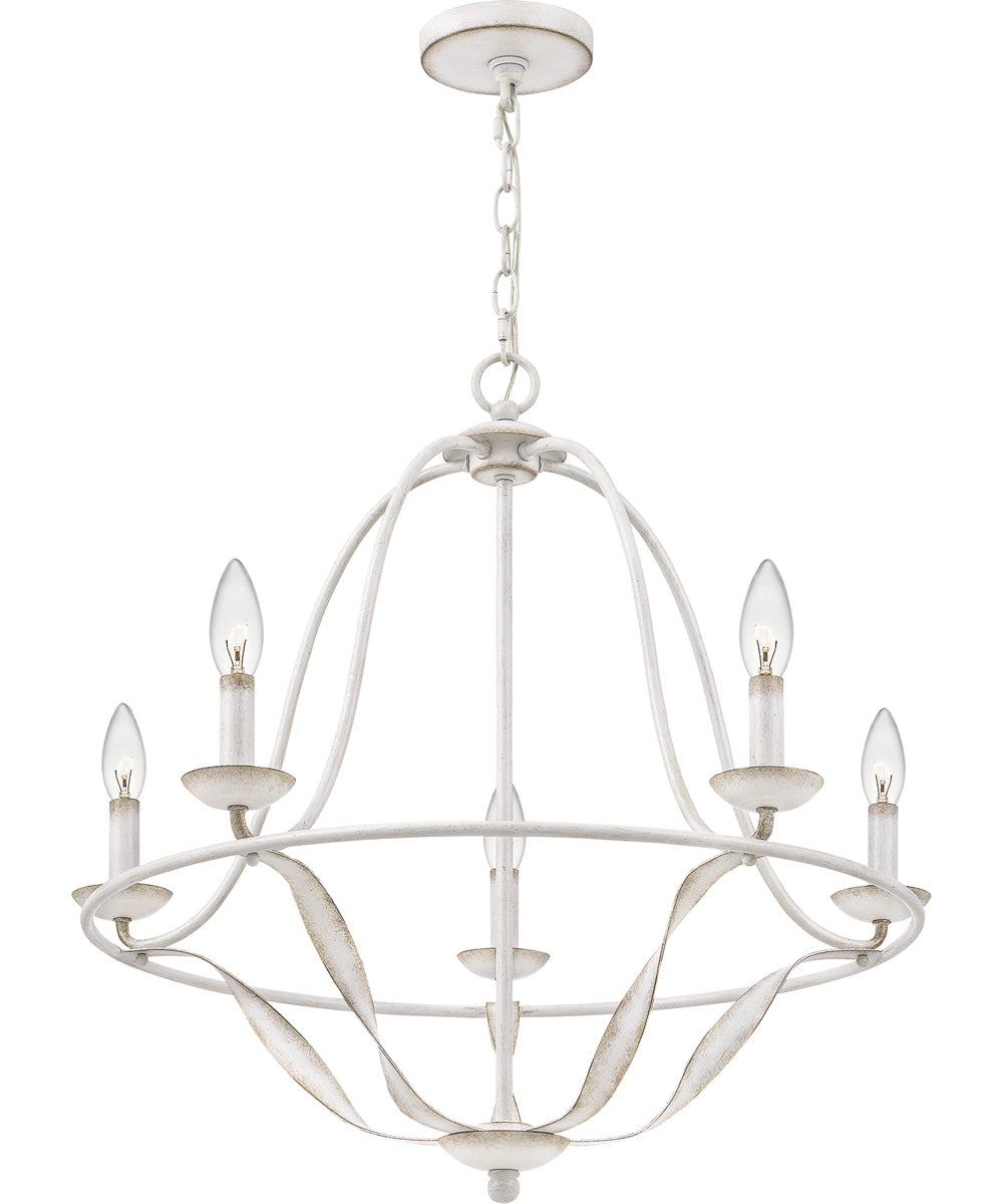Bradbury 5-light Chandelier Antique White