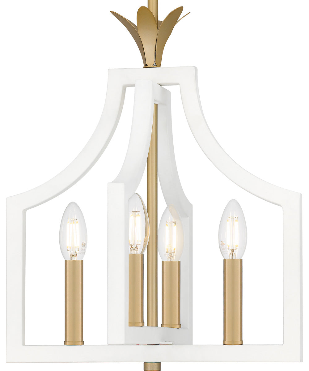 Dusty Lane 4-light Pendant Matte White