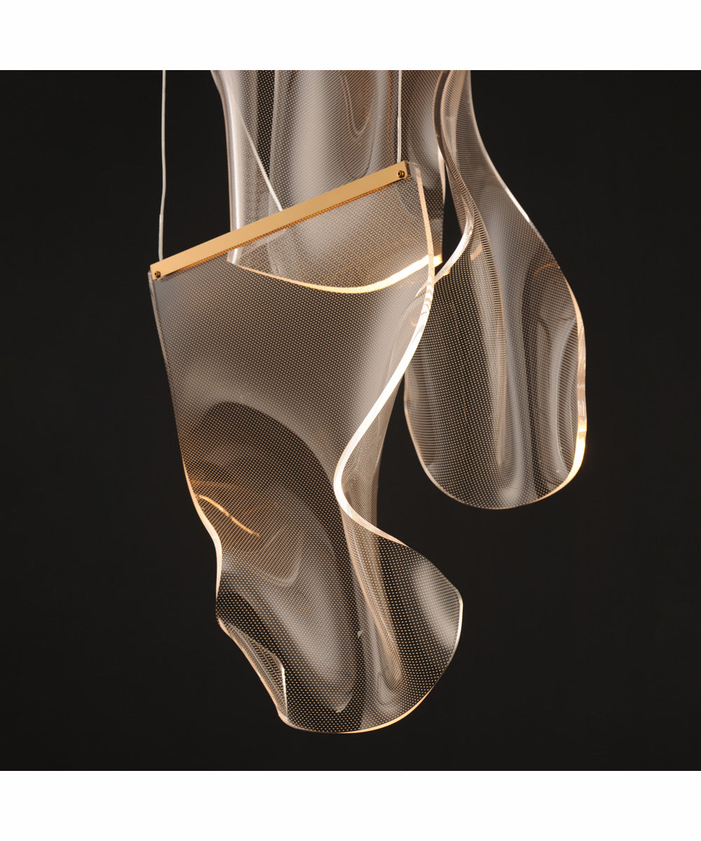 Rinkle 3-Light LED Multi Pendant French Gold