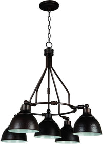 30"W Timarron 5-Light Down Chandelier Aged Bronze