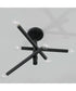 Zane 6-Light Semi-Flush Matte Black