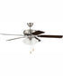 52" Decorator's Choice 3-Light Ceiling Fan Brushed Polished Nickel